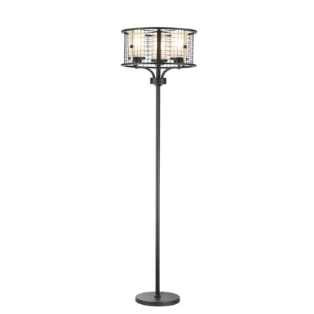 Floor lamp Indigo, 10014/3F Black. 3x40W, e27, 460x460x1680 mm, matte white color