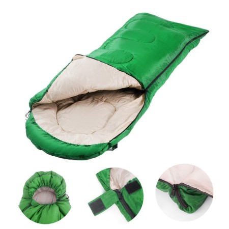 Tourist sleeping bag, 220 x 75 cm, up to -20 degrees, 700 g/m2, malachite-1