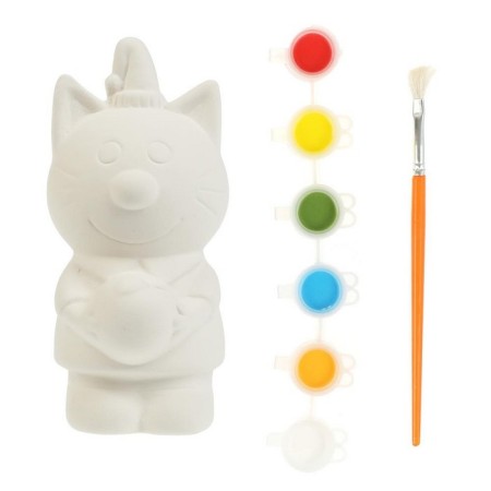 Set for children's creativity "Pig a case for painting. Three cats: compote »Paints, brush-1