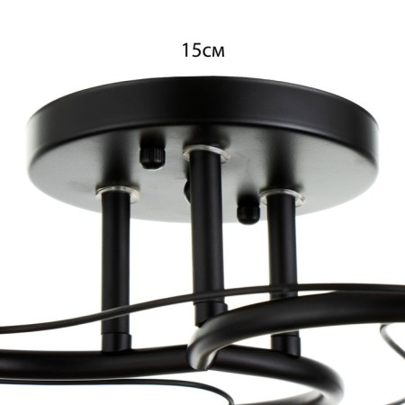 Chandelier "Edott" 3he27 40w Black 43x43x25 cm Bayerlux-4