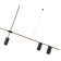 Riya chandelier, size 126x6x96/66/56 cm, 4x10W, GU10