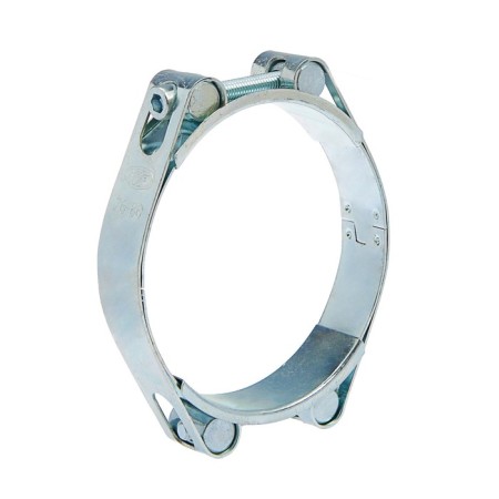 MGF power clamp, diameter 75-85 mm, two-beam, galvanized