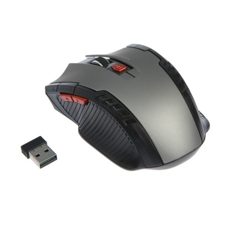 Luazon MB-2.6 mouse, wireless, optical, 1600 dpi, 2XAAA (not in the set), USB, black-gray-1