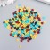 Beads for PVC Creativity "Rings Warm Autumn" set ≈ 330 pcs 0.1x0.6x0.6 cm