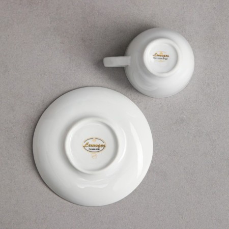 Lemon coffee set, 12 objects, 6 cups 100 ml, porcelain, Iran-2
