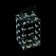 New Year. Box gift New Year's folding PVC "Snowflakes" 12 x 7 x 7 cm.