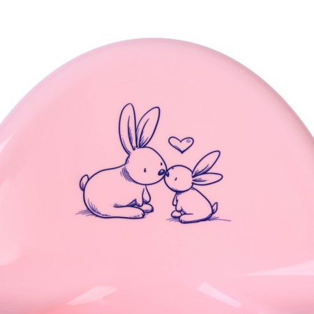 Children's musical pot “Rabbits”, pink color-1