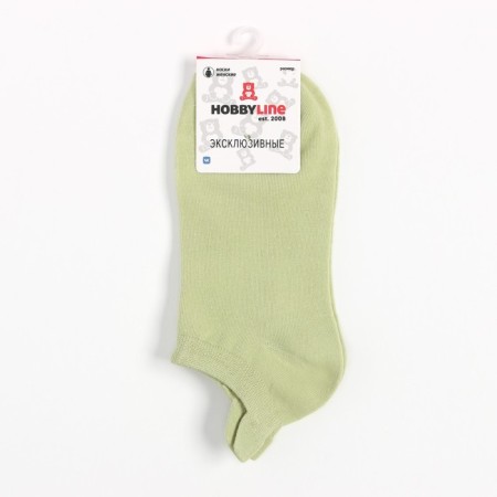 Women's socks shortened, light green color, size 36-40-4