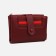 Women's wallet on the button, burgundy color