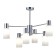 Ceiling EVOLUCE lamp. Sle1139-102-06. Gessi. 6x60 watts, E14, 68x68x48 cm, chromium color