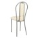Viennese soft chair, silver metallic/milk