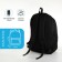 Youth backpack on a zipper, 4 pockets, black/blue color