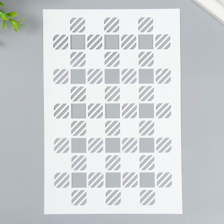 Plastic stencil "Squares" 24x16 cm