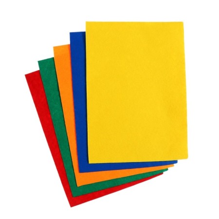 Color felt set, thick-2 mm, A4 format, soft, 5 sheets, 5 colors, bright colors-2