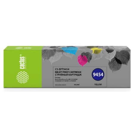 CACTUS CS-Ed9454 T9454 cartridge for Epson WF-C5290DW/WF-C5790DW, 66 ml, yellow color