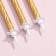 Candles for the cake "Classic" with a stand, 13 cm, 6 pcs, golden