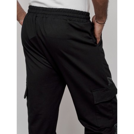 Joggers male, size 52, black color-15