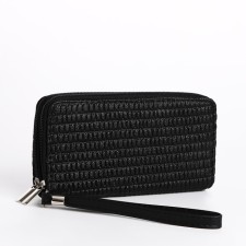 Women's wallet with lightning, black color