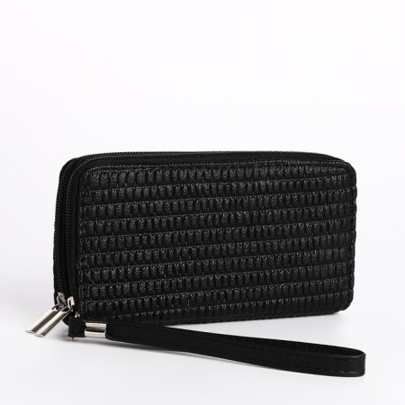 Women's wallet with lightning, black color