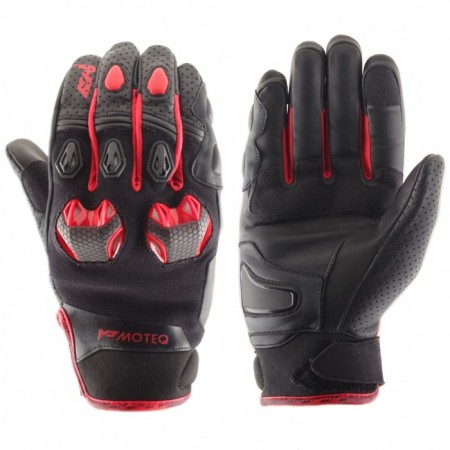 Leather gloves stinger, size m, red