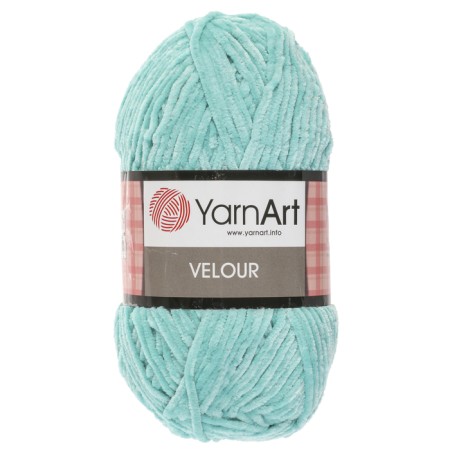 Yarn "Velour" 100% micropoliester 170m/100g (864 St. Biryuza)-1