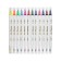 Set of markers 12 colors, bilateral, cystic and beveled tips