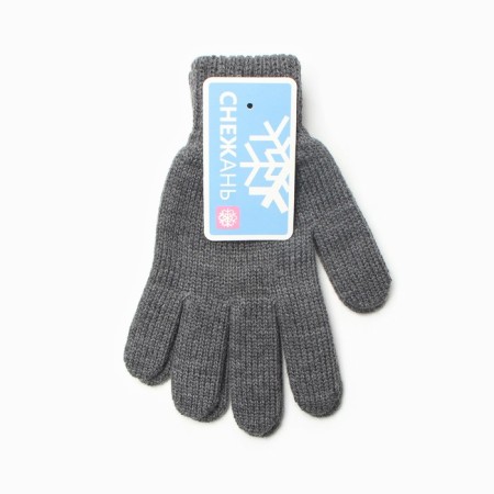 Female gloves, dark gray color, size 18-2