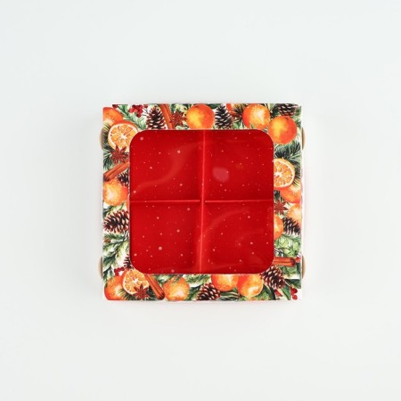 Box for sweets "Winter Botanika", 10.5 x 10.5 x 3.5 cm, New Year-2