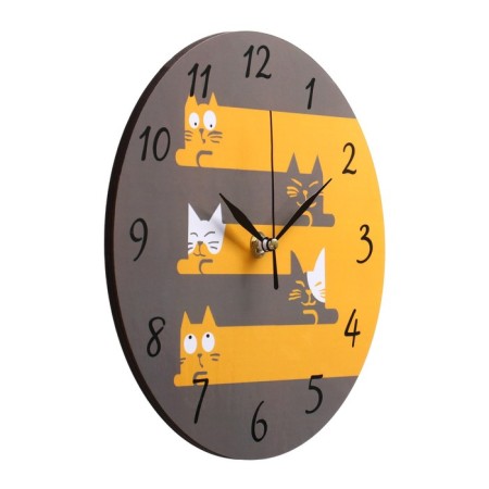 Wall clock "Cats", discrete move, D-23.5 cm-1