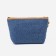 Cosmetic bag with a zipper, with a lining, blue color