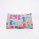 Cosmetic bag with lightning, beige color/multi -colored