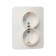Double rosette with the Luazon Lighting "Orion" curtain, 16 a, hidden, with salary, white