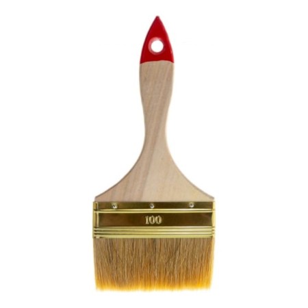 Brush Flat bison 01099-100_z01, light bristles, wooden pen, 100mm-3
