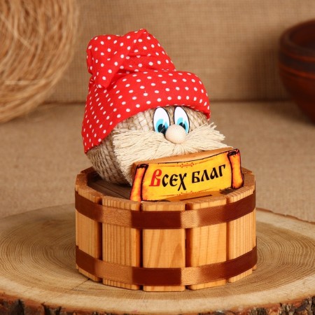 The charm-cap "All the best", on a barrel, 14 x 12 cm, mix-1