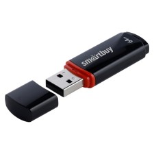 Flash drive Smartbuy 64GBCRW-K, 64 GB, USB2.0, th Up 25 MB/s, PBU up to 15 Mb/s, black
