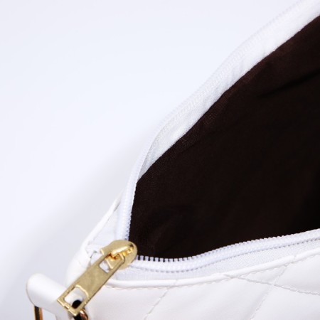 Bag Cross-Bodi with a zipper, white color-6