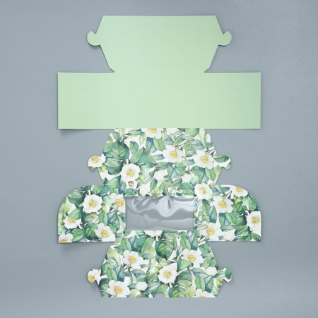 Capcake box, two -sided confectionery packaging, 2 cells, “happy moments”, 16 x 10 x 10 cm-6