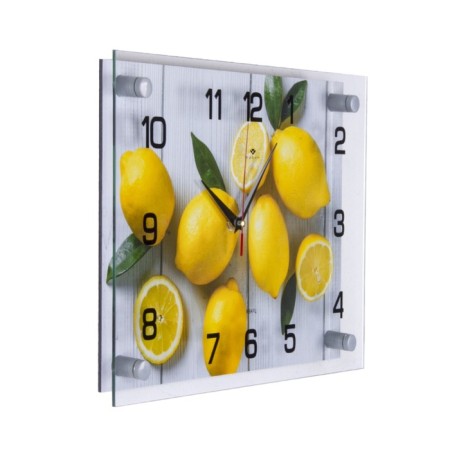 Wall clock: kitchen, "lemons on the table", silent, 25 x 35 cm-1
