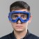 Glass-mask for motorcycle driving, transparent glass, blue color