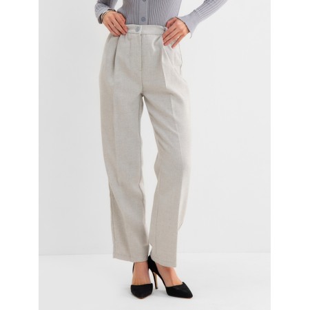 Women's trousers with minku wraps: Modern Classic color-gray, pr 50