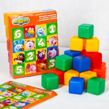 A set of colored cubes, 
