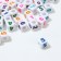 Acrylic bead "numbers and symbols" mix, cube 7 × 7 mm, set 10 g, color mix