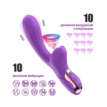 Joyhyper vibrator, with vacuum-wave stimulation of the clit G, purple