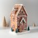 Souvenir Polystone Light "Gingerbread House in the Glaze with Gingerbread, Fir trees" 17x12x25.5 cm