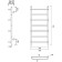 Domoterm water heated towel rail "Orpheus" P7, 500x700 mm, gold