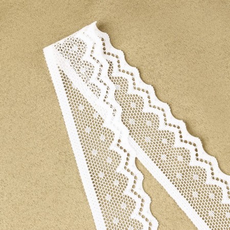 Elastic lace, 25 mm × 9 ± 0.5 m, white color-1