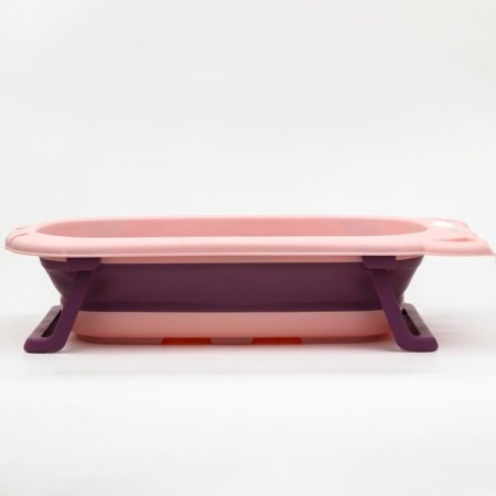 Bath Bath Folding with a drain, "Bear", 83 cm., Pink color-3