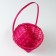 A set of wicker baskets, D19x9/32 cm, d22x9.5/34 cm, d25x10/36 cm, 3pcs, pink, bamboo