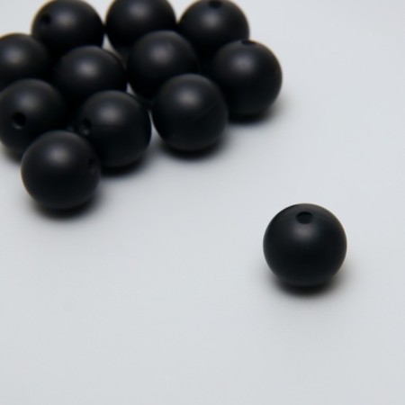 Busina silicone "round" black d = 1.2 cm
