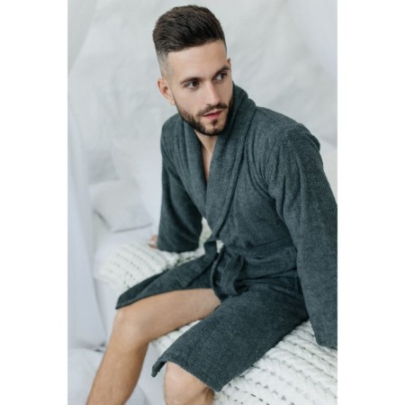 Tainted male robe, size 50, dark green color-2